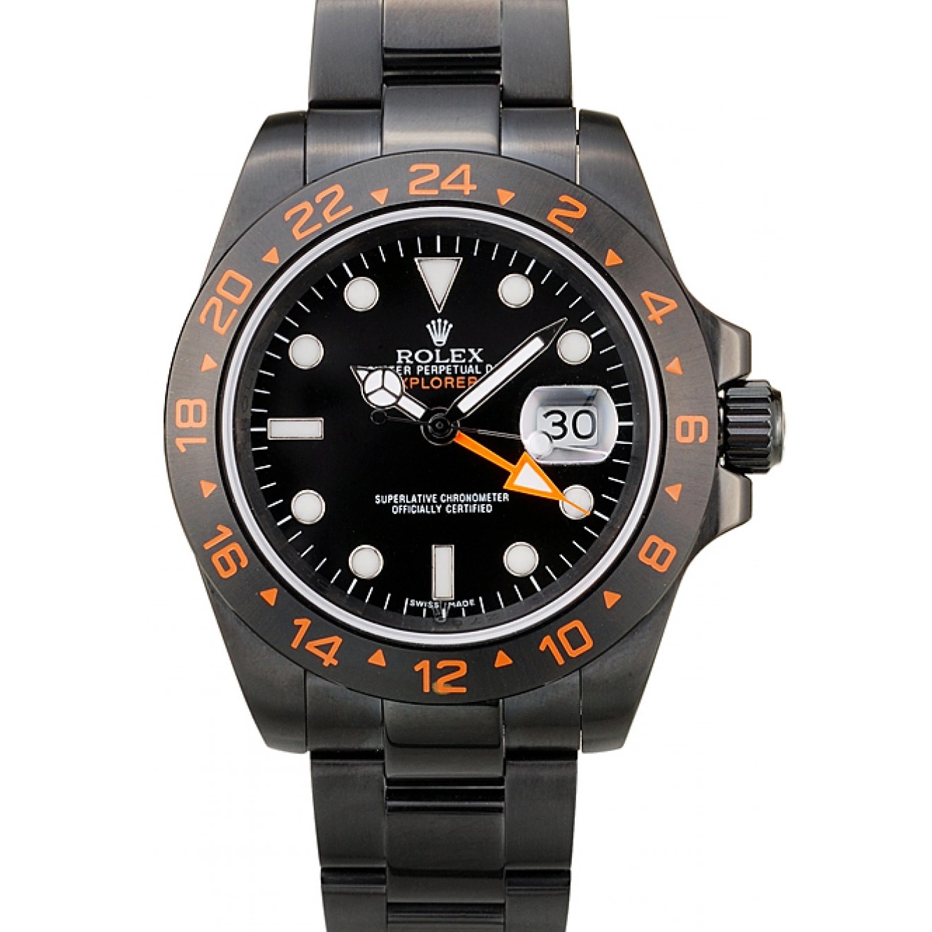 Aaa replica watch Rolex Watch Dial Black Explorer Black Bezel Ceramic 0706